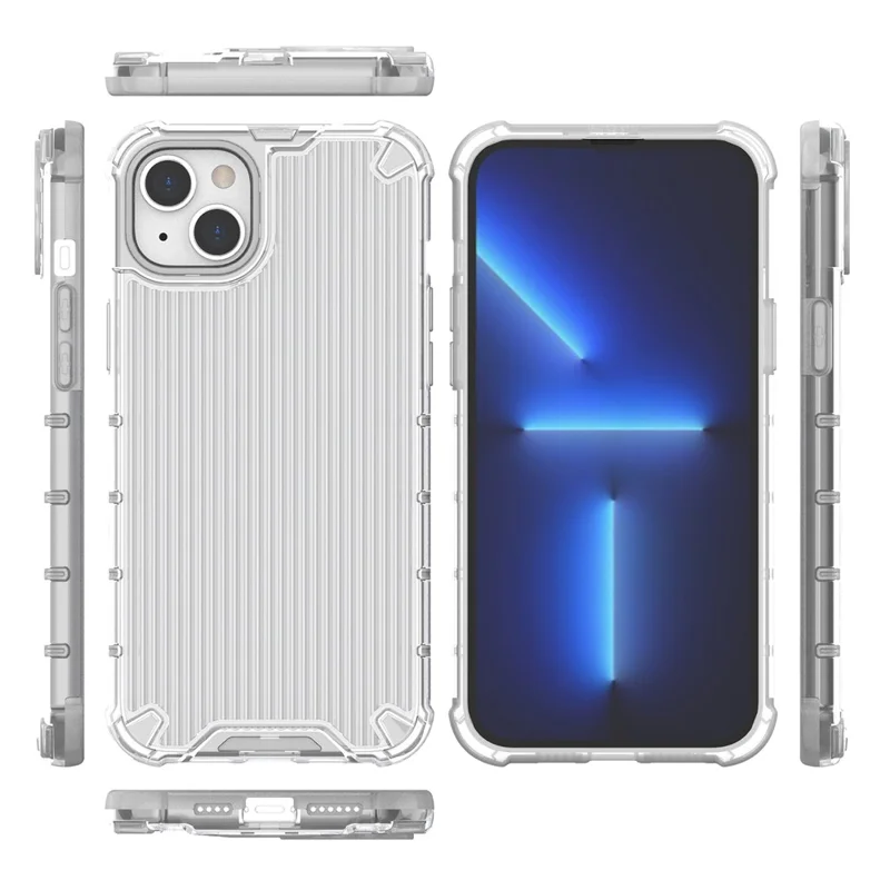 Funda para iPhone 15 Airbag Protección contra caídas PC+TPU Funda de teléfono - Transparente