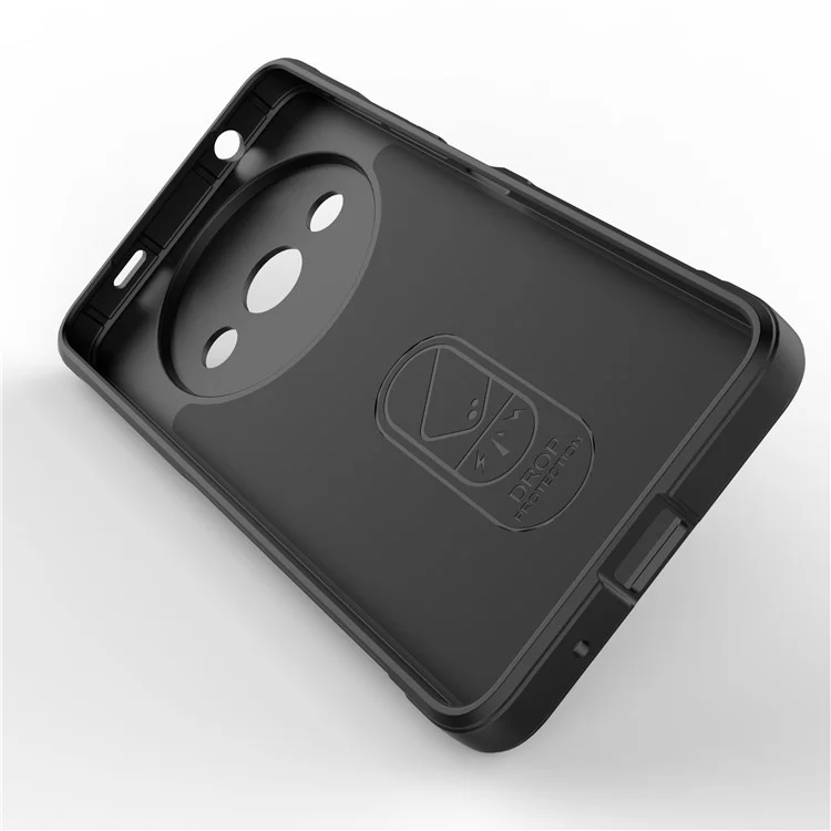 Para Xiaomi Redmi A3 / Poco C61 4G Capa Protetora de Telefone TPU Anti-Deslizante Traseira Robusta - Preto