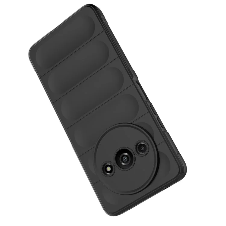 Para Xiaomi Redmi A3 / Poco C61 4G Capa Protetora de Telefone TPU Anti-Deslizante Traseira Robusta - Preto