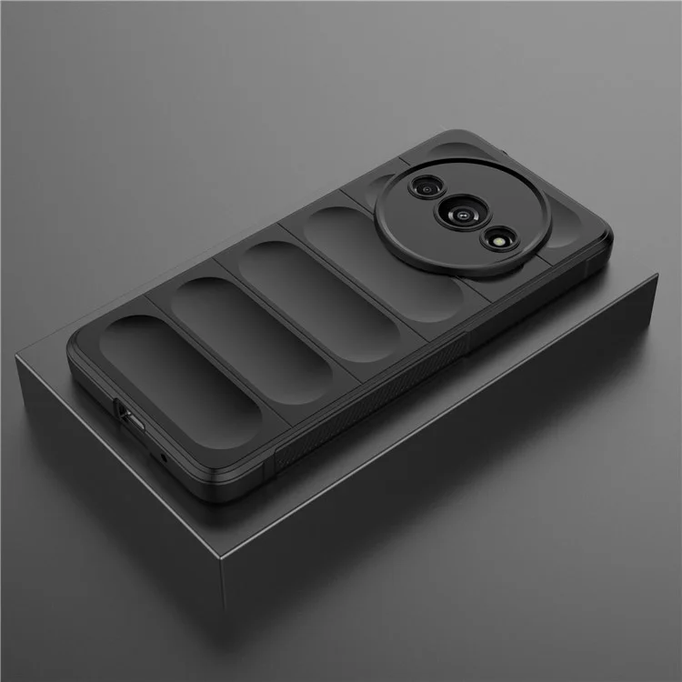 Para Xiaomi Redmi A3 / Poco C61 4G Capa Protetora de Telefone TPU Anti-Deslizante Traseira Robusta - Preto