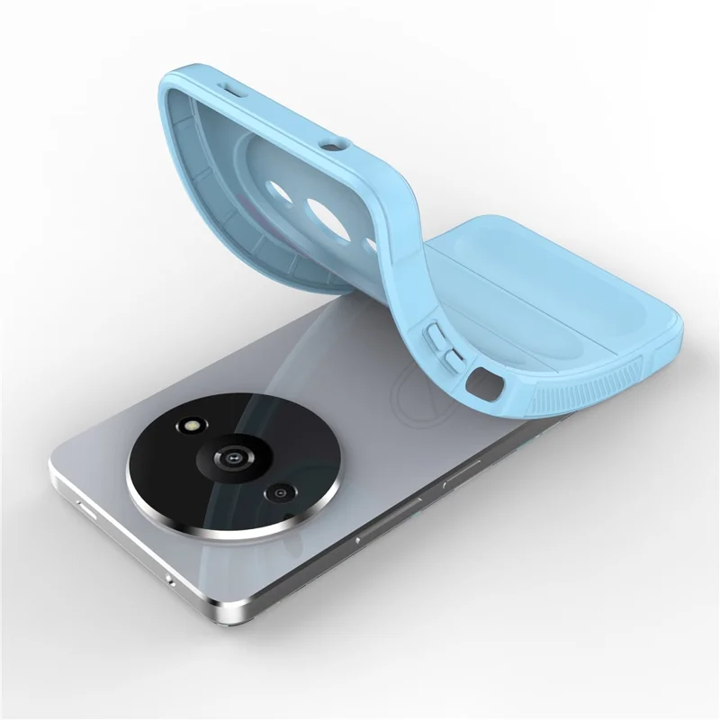 For Xiaomi Redmi A3 / Poco C61 4G Phone Protective Cover TPU Anti-slip Rugged Back Case - Baby Blue