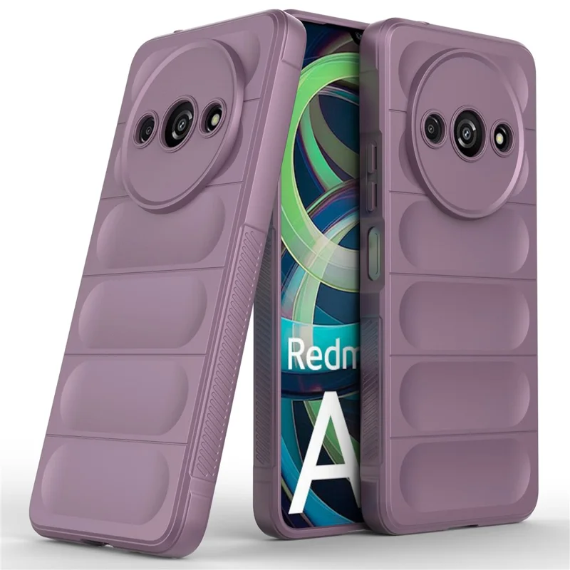 For Xiaomi Redmi A3 / Poco C61 4G Phone Protective Cover TPU Anti-slip Rugged Back Case - Light Purple