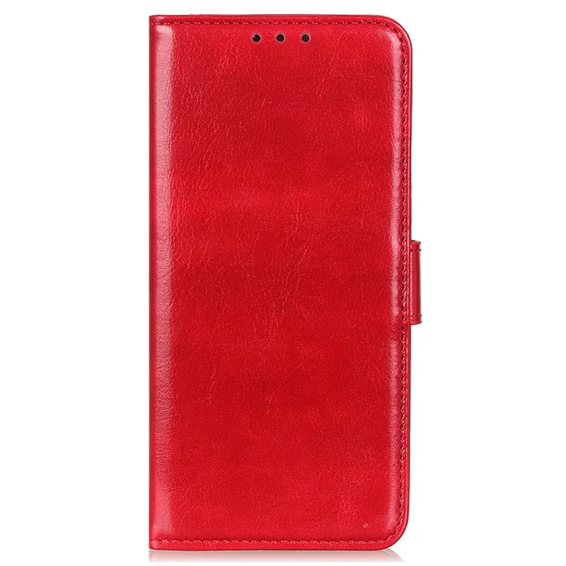 For OnePlus Ace 3 5G / 12R 5G Wallet Case Crazy Horse Texture Phone Leather Cover - Red