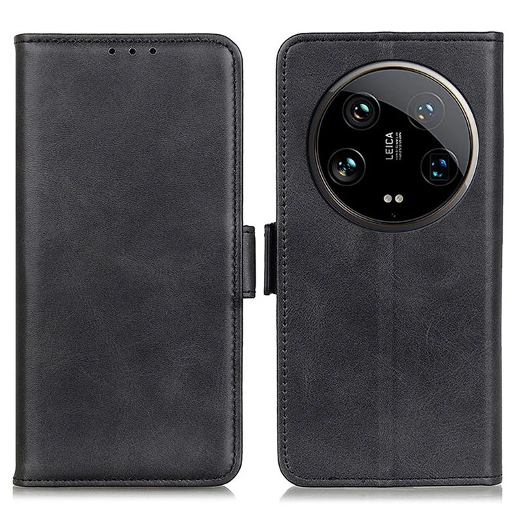Per Xiaomi 14 Ultra Custodia Fermaglio Magnetico Portafoglio in Pelle Flip Phone Cover - Nero
