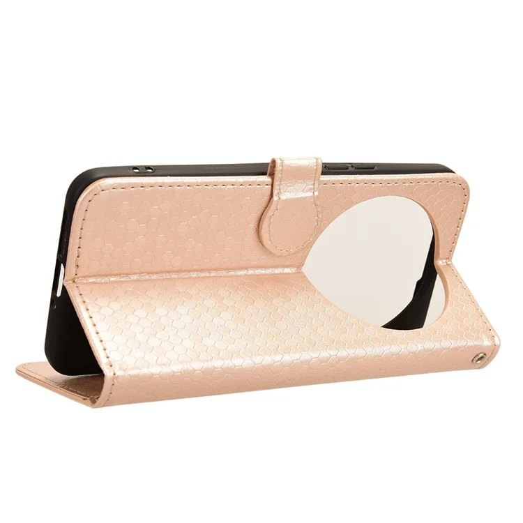 Для Xiaomi 14 Ultra Case Dots Imprinted PU Leather Wallet Stand Phone Cover - Розовое золото