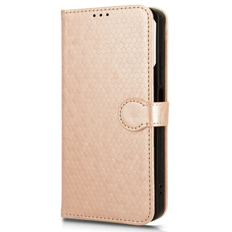 Для Xiaomi 14 Ultra Case Dots Imprinted PU Leather Wallet Stand Phone Cover - Розовое золото