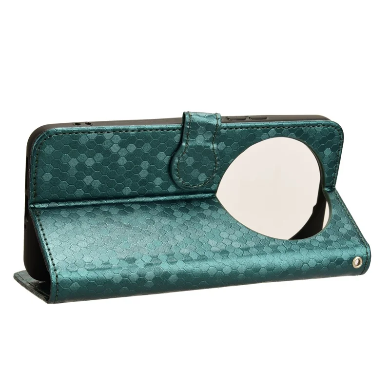 For Xiaomi 14 Ultra Case Dots Imprinted PU Leather Wallet Stand Phone Cover - Green