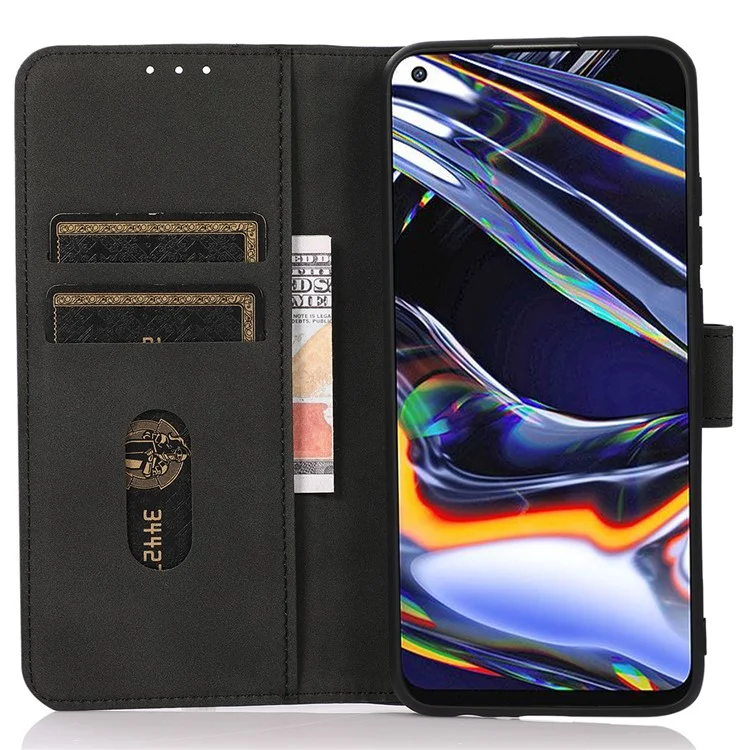 KHAZNEH Para Motorola Moto G24 Power Capa de Couro à Prova de Choque e Carteira com Suporte - Preto