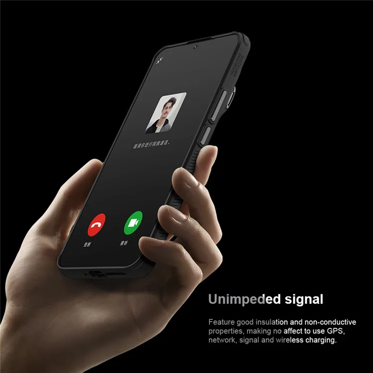 NILLKIN Carboprof Case para Xiaomi 14 Ultra Funda Cubierta del Obturador de la Cámara con Soporte TPU+Fibra de Aramida Carcasa de Teléfono