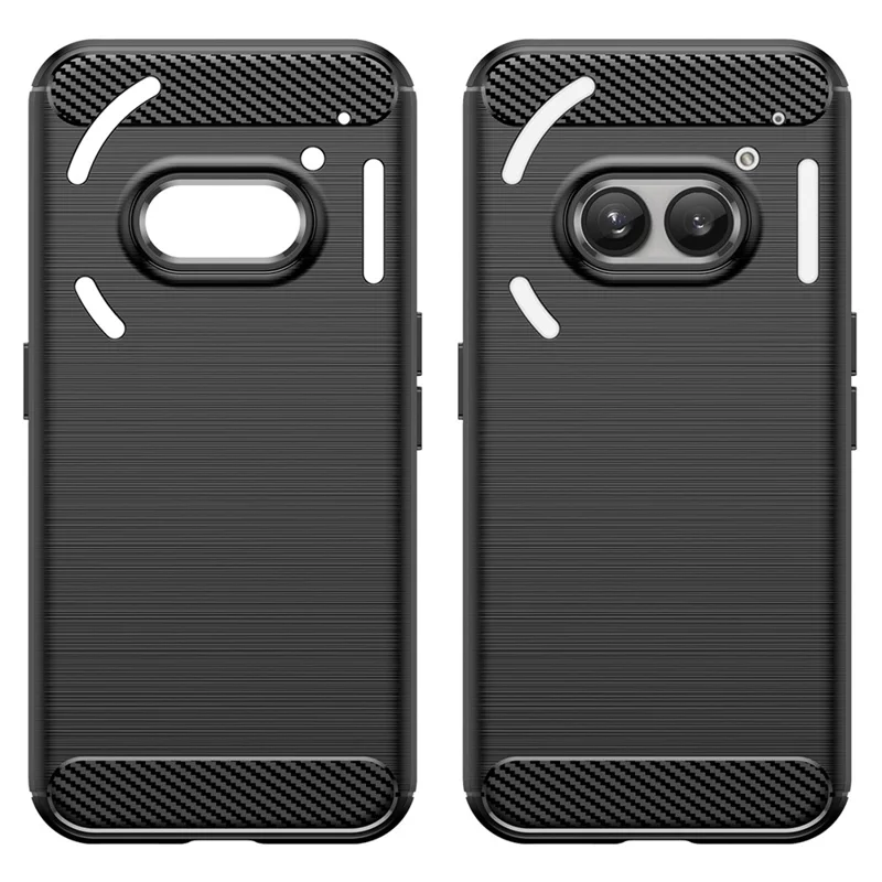 For Nothing Phone (2a) Plus / Phone (2a) Case Carbon Fiber Texture Phone TPU Cover - Black