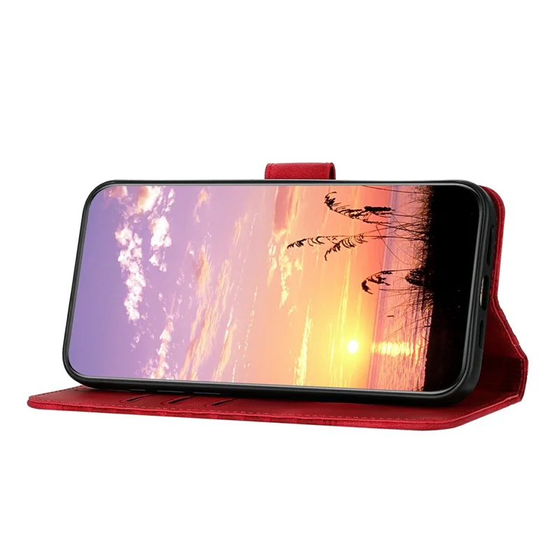 YX0060 For Google Pixel 9 Pro XL Case Elephant Head Pattern Leather Cell Phone Cover - Red