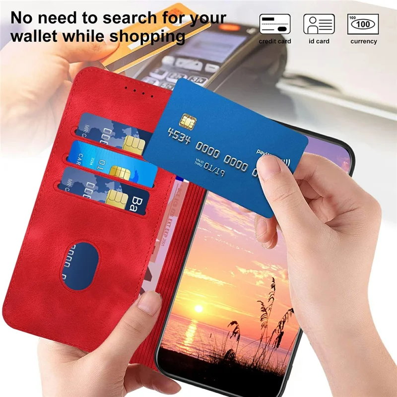 YX0060 For Google Pixel 9 Pro XL Case Elephant Head Pattern Leather Cell Phone Cover - Red