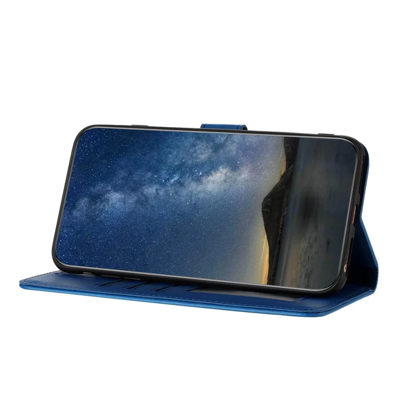 For Xiaomi Redmi Note 13 5G Phone Cases Mandala Flower Leather Wallet Mobile Cover with Strap - Sapphire