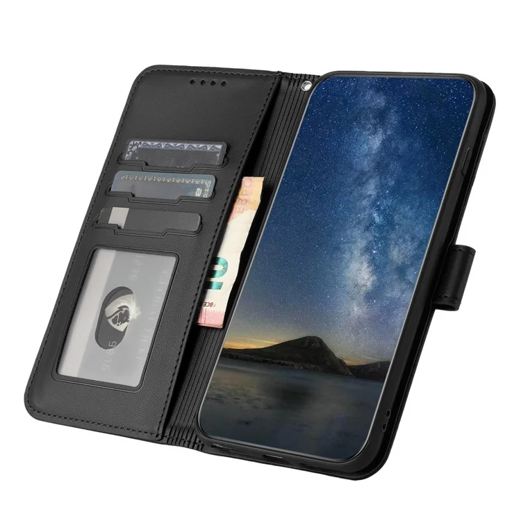For Xiaomi Redmi Note 13 Pro 4G / Poco M6 Pro 4G Phone Cases Mandala Flower Leather Wallet Mobile Cover with Strap - Black
