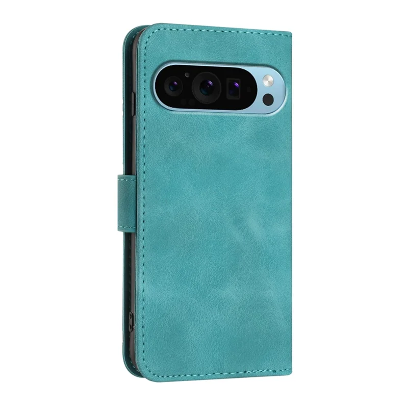 YX0040 For Google Pixel 9 / Pixel 9 Pro Imprinted Case Leather Stand Shockproof Smart Phone Cover - Baby Blue
