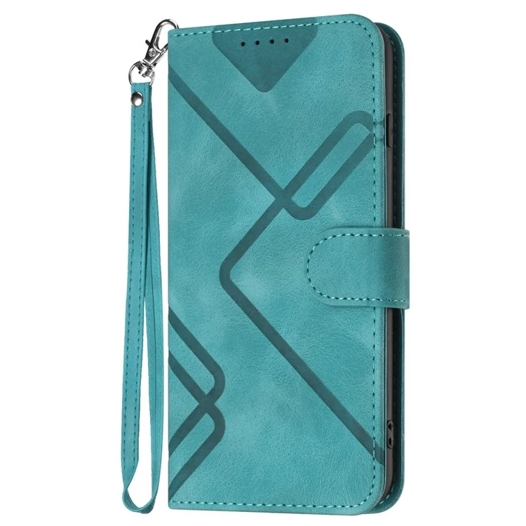 YX0040 Para Xiaomi Redmi Note 13 Pro 5G / Poco X6 5G Funda Impresa de Cuero Resistente a los Golpes y Cartera de Teléfono - Azul Bebé