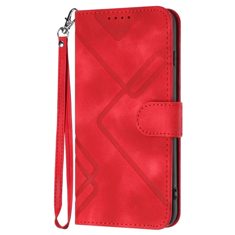 YX0040 For Xiaomi Redmi Note 13 Pro 5G / Poco X6 5G Case Imprinted Leather Shockproof Wallet Phone Cover - Red
