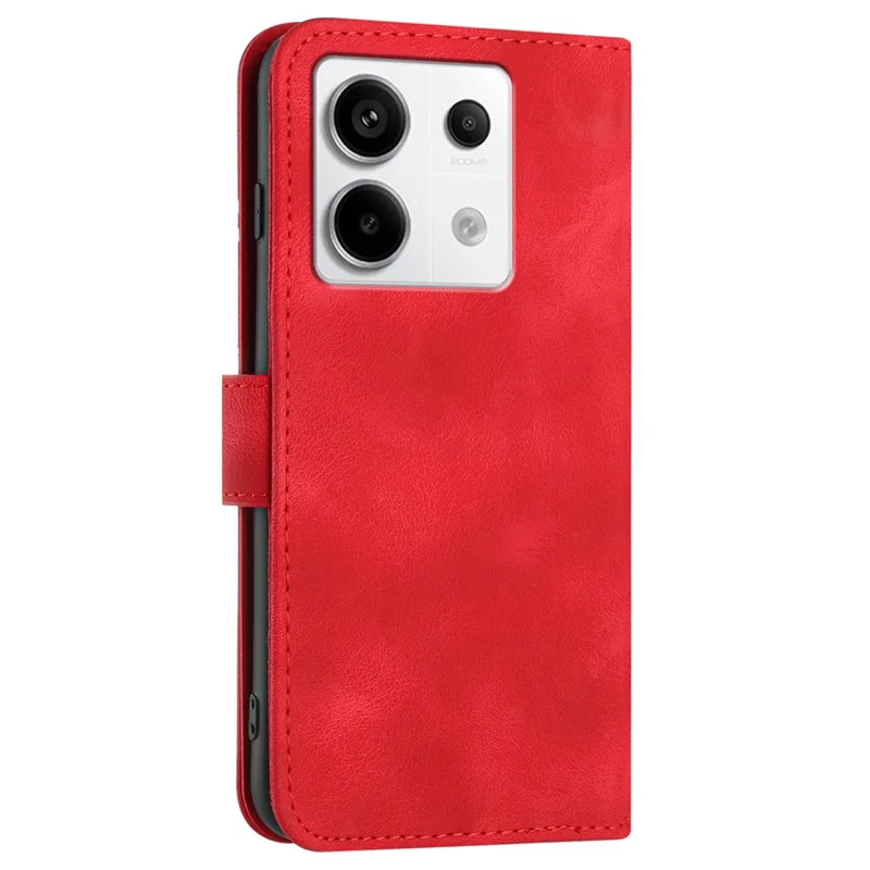 YX0040 For Xiaomi Redmi Note 13 Pro 5G / Poco X6 5G Case Imprinted Leather Shockproof Wallet Phone Cover - Red