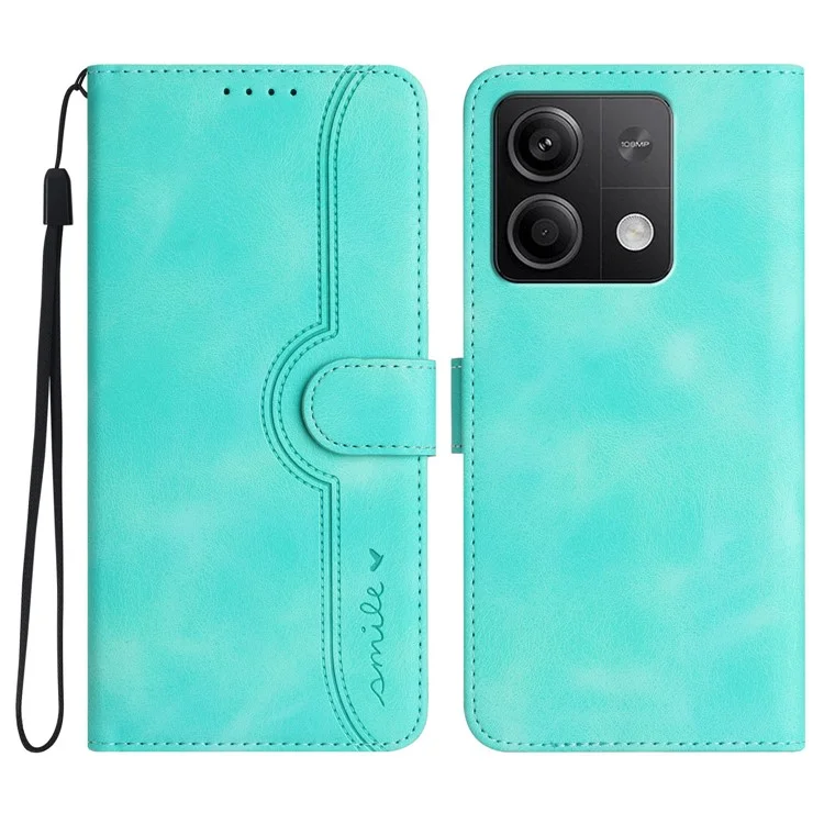 YX003 Per Xiaomi Redmi Note 13 5G Custodia in Pelle Wallet Stand Full Protection Imprinted Phone Case - Baby Blue