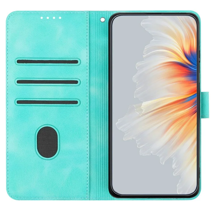 YX003 Per Xiaomi Redmi Note 13 5G Custodia in Pelle Wallet Stand Full Protection Imprinted Phone Case - Baby Blue