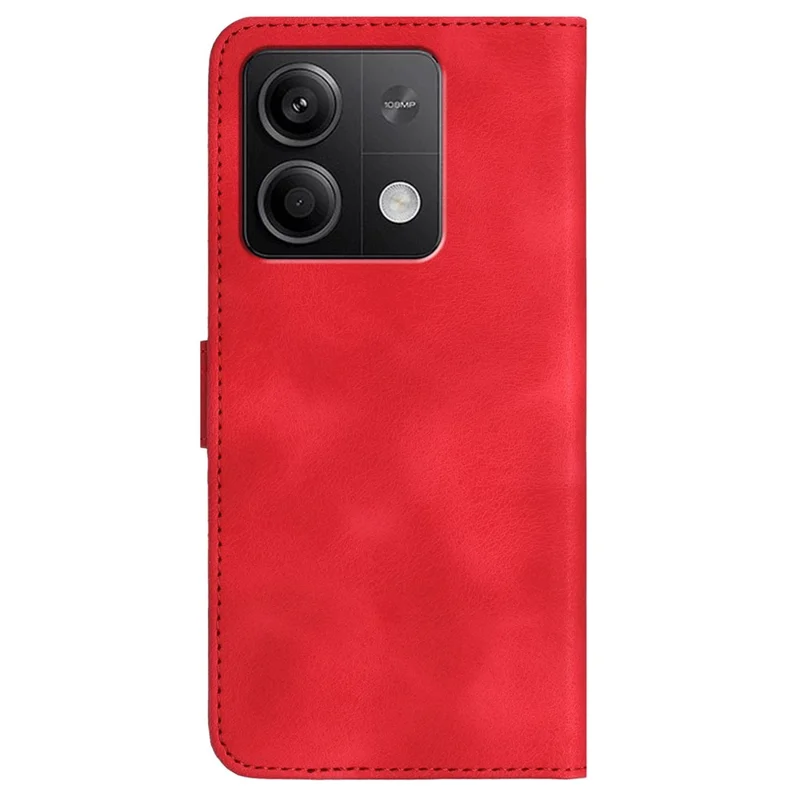 YX003 For Xiaomi Redmi Note 13 5G Leather Case Wallet Stand Full Protection Imprinted Phone Case - Red
