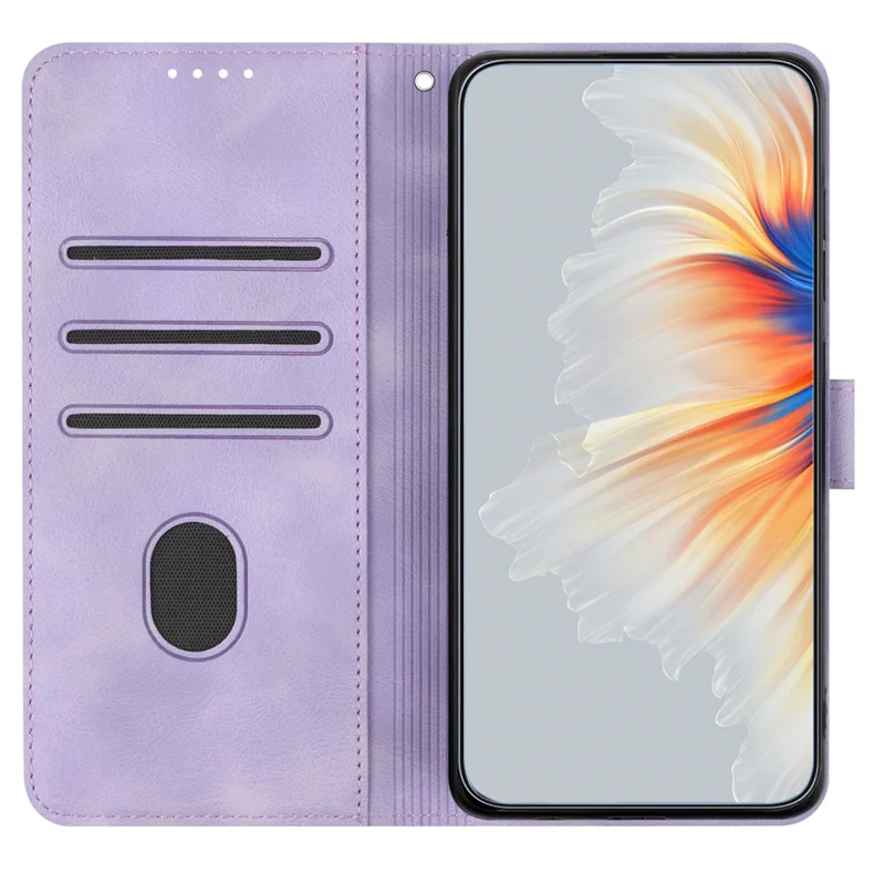 YX003 For Xiaomi Redmi Note 13 5G Leather Case Wallet Stand Full Protection Imprinted Phone Case - Purple