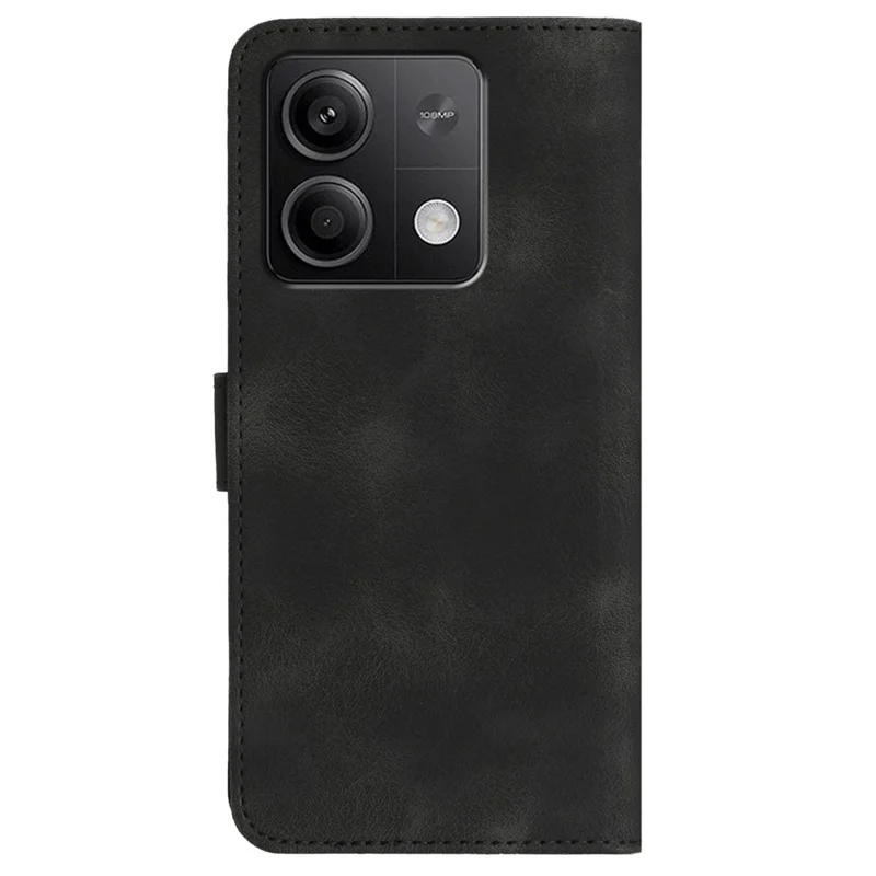 YX003 For Xiaomi Redmi Note 13 5G Leather Case Wallet Stand Full Protection Imprinted Phone Case - Black