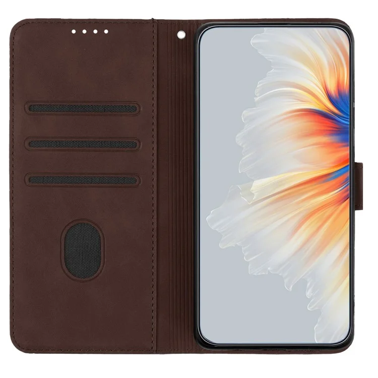 YX003 For Google Pixel 9 Pro XL Case Wallet Stand Imprinted Leather Phone Cover - Brown