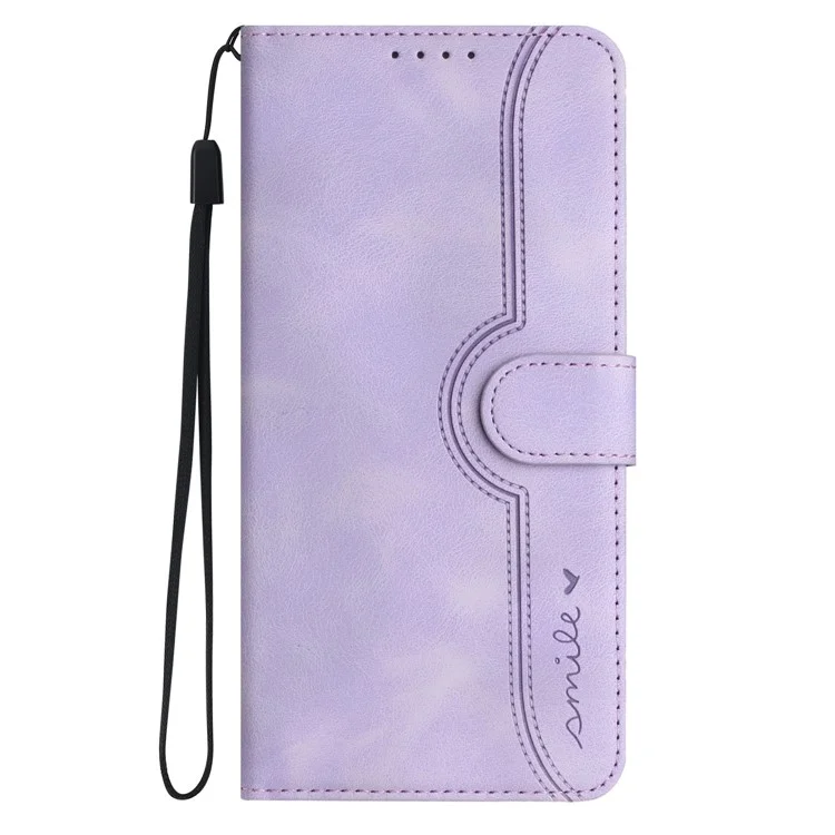 YX003 Para Xiaomi Redmi Note 13 Pro 4G / Poco M6 Pro 4G Funda de Cartera de Piel Grabada con Soporte - Morado