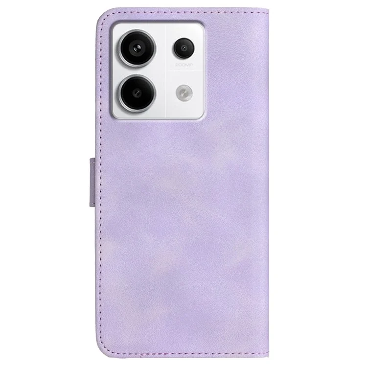 YX003 Para Xiaomi Redmi Note 13 Pro 4G / Poco M6 Pro 4G Funda de Cartera de Piel Grabada con Soporte - Morado