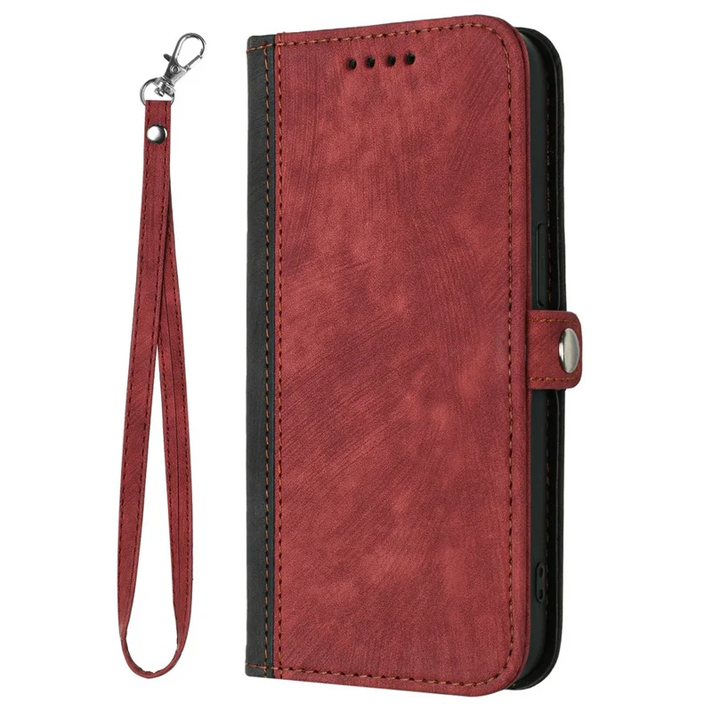 YX0020 For Xiaomi Redmi Note 13 Pro 5G / Poco X6 5G Case Flip PU Leather Wallet Phone Cover with Strap - Red