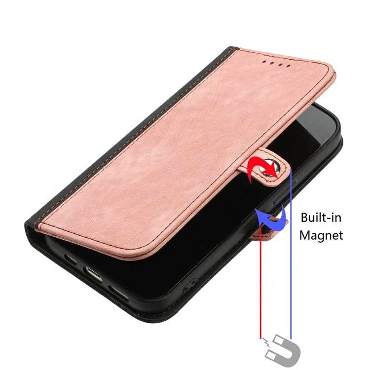 YX0020 Чехол-книжка из искусственной кожи для Google Pixel 9 / Pixel 9 Pro с ремешком - розовый