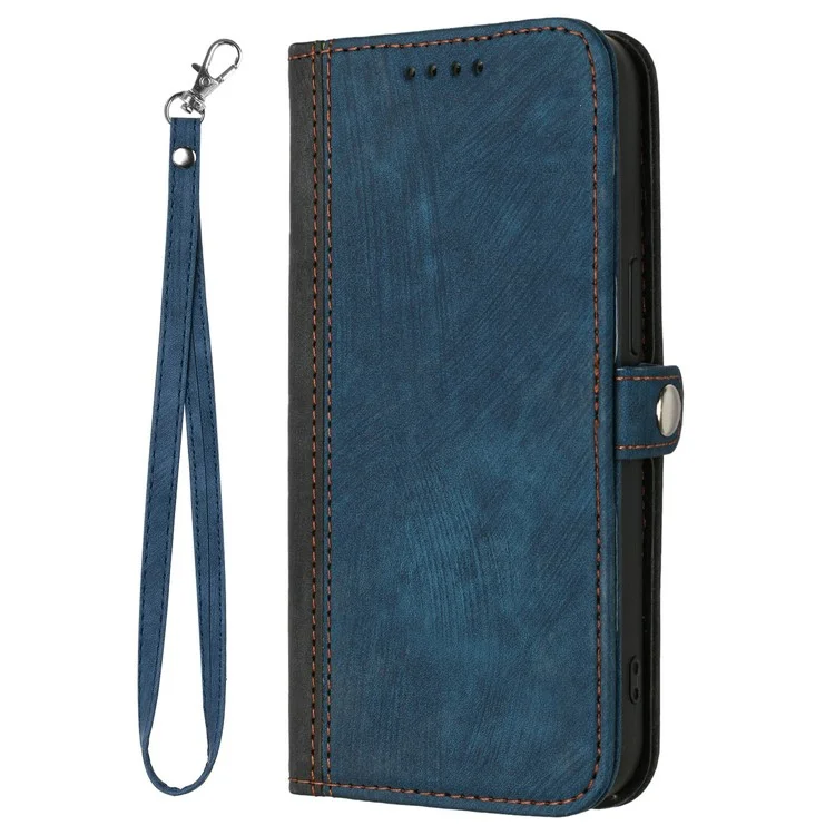 YX0020 For Xiaomi Redmi Note 13 Pro+ 5G Wallet Phone Case PU Leather Folio Flip Cover with Strap - Sapphire