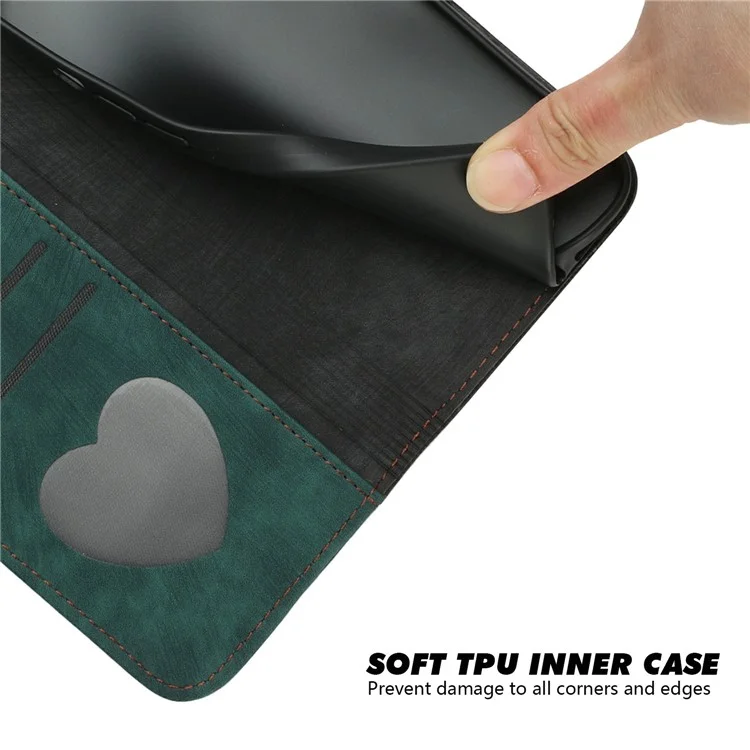 YX0020 Für Google Pixel 9 Pro XL Schutzhülle aus PU-Leder Wallet Phone Cover mit Riemen - Dunkelgrün