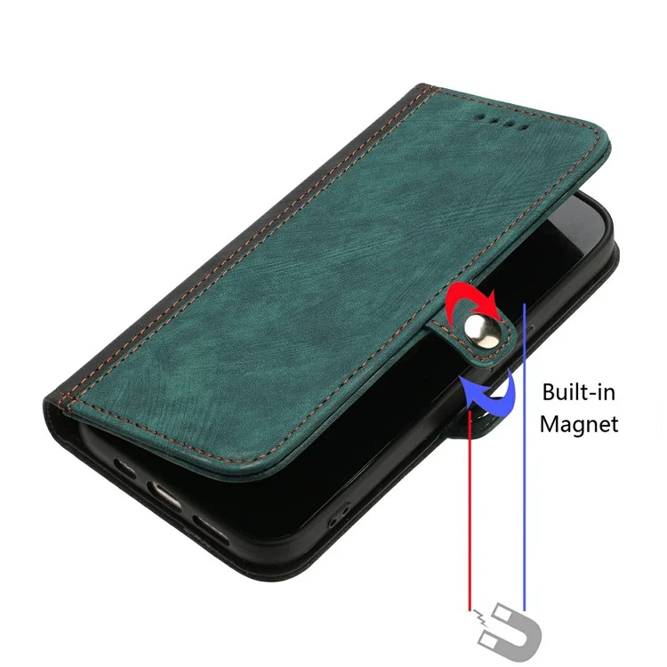 YX0020 Für Google Pixel 9 Pro XL Schutzhülle aus PU-Leder Wallet Phone Cover mit Riemen - Dunkelgrün