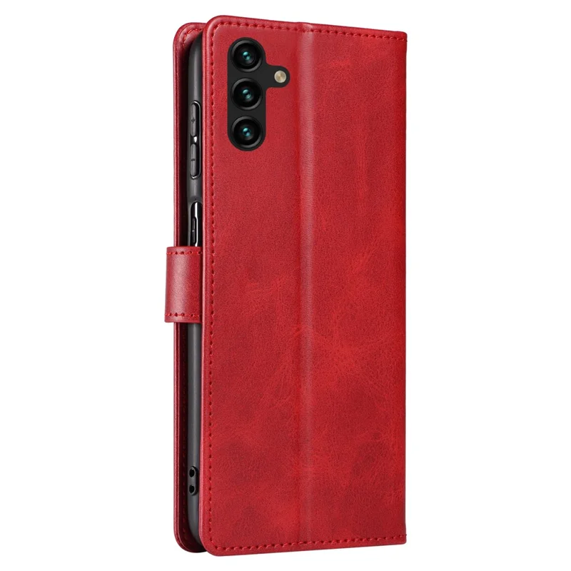 For Samsung Galaxy A15 4G / A15 5G Leather Cover Flip Stand Wallet Phone Case - Red