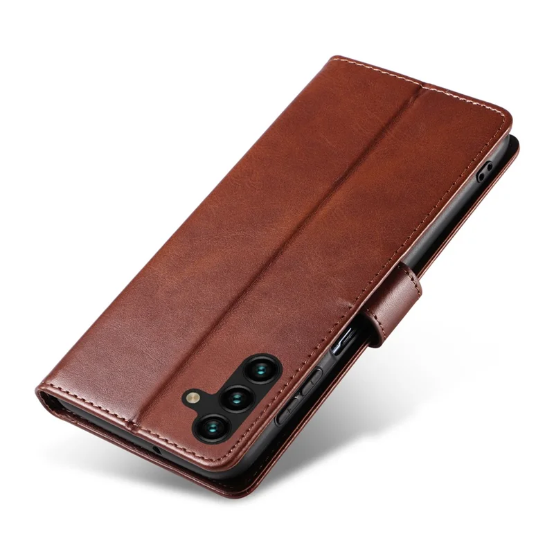 Para Samsung Galaxy A15 4G / A15 5G Funda de Piel con Tapa y Soporte Tipo Cartera - Marrón