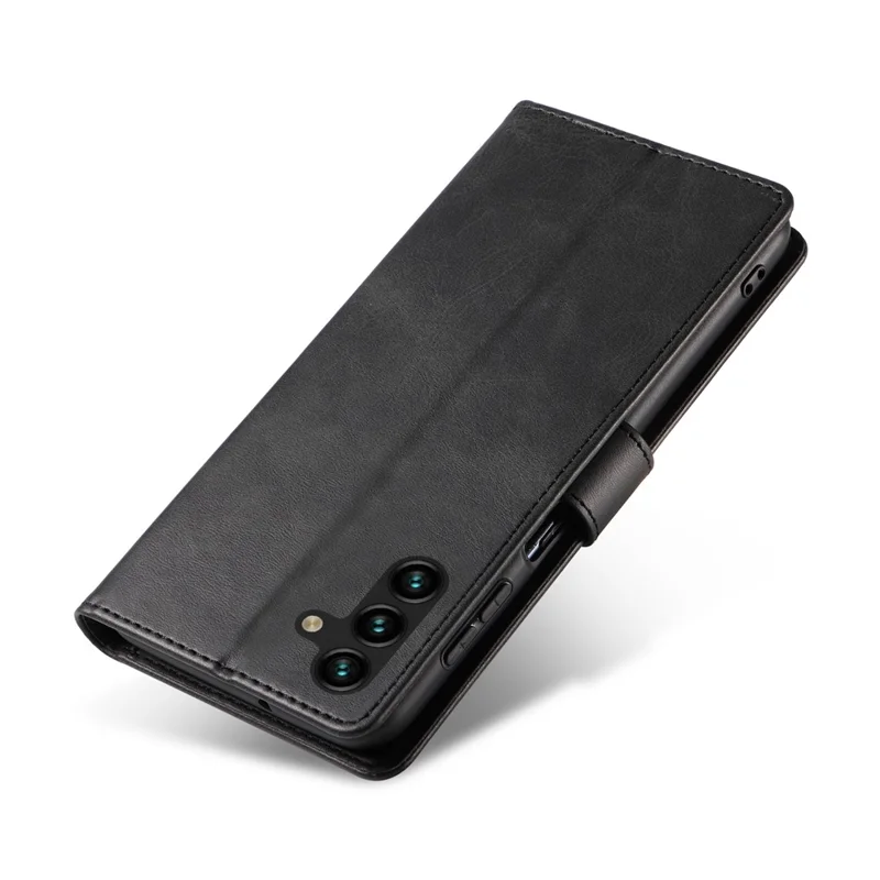 For Samsung Galaxy A55 5G Phone Cover Flip Stand Bump Proof Leather Case - Black