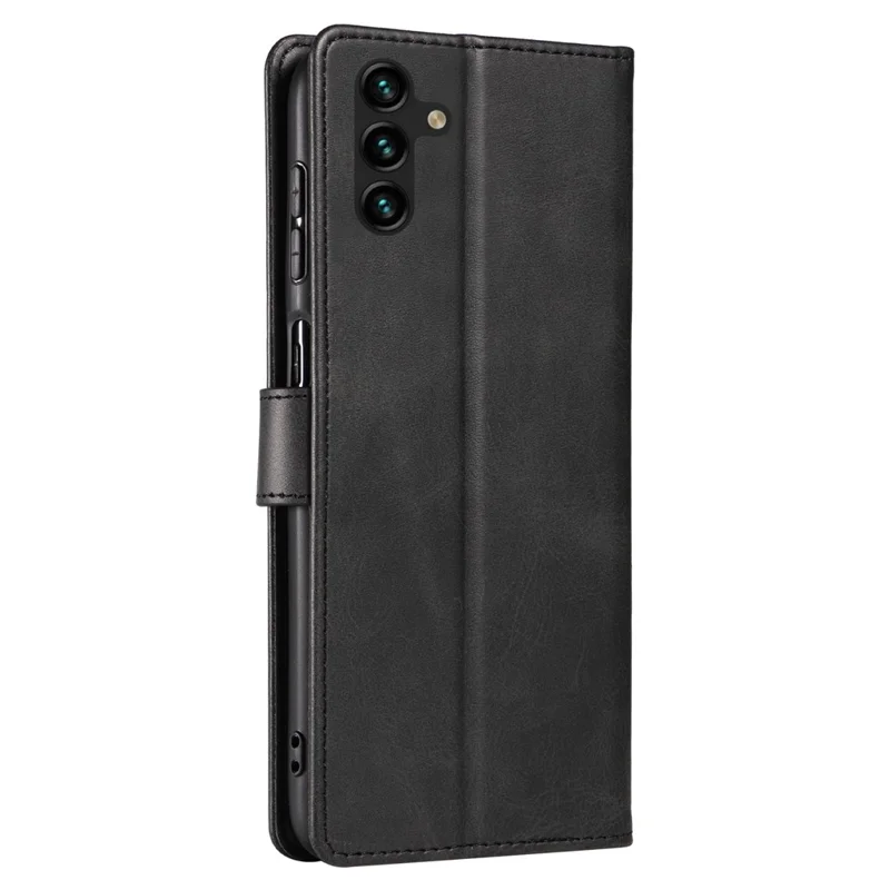 For Samsung Galaxy A55 5G Phone Cover Flip Stand Bump Proof Leather Case - Black
