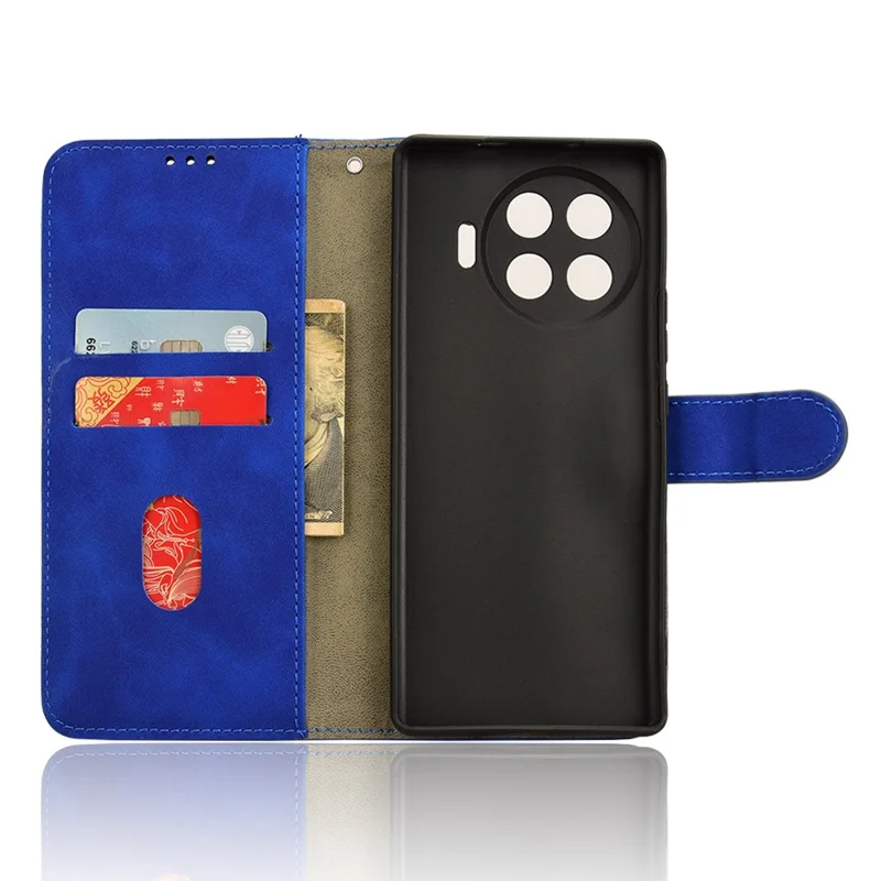For TECNO Spark 20 Pro+ Case Flip PU Leather+TPU Drop-Resistant Phone Cover - Blue