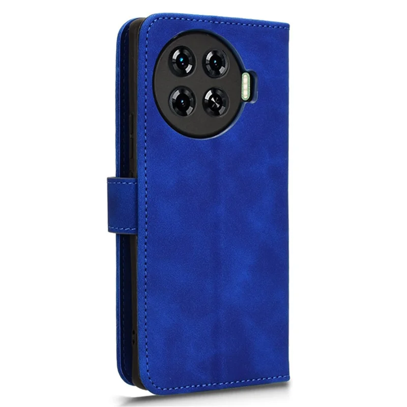 For TECNO Spark 20 Pro+ Case Flip PU Leather+TPU Drop-Resistant Phone Cover - Blue