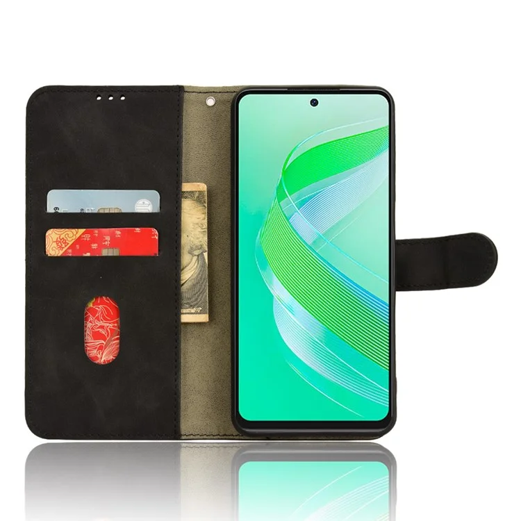 Para Infinix Smart 8 Plus / Smart 8 Pro 4G Capa de Telefone a Prova de Queda com Suporte Flip Protetor - Preto