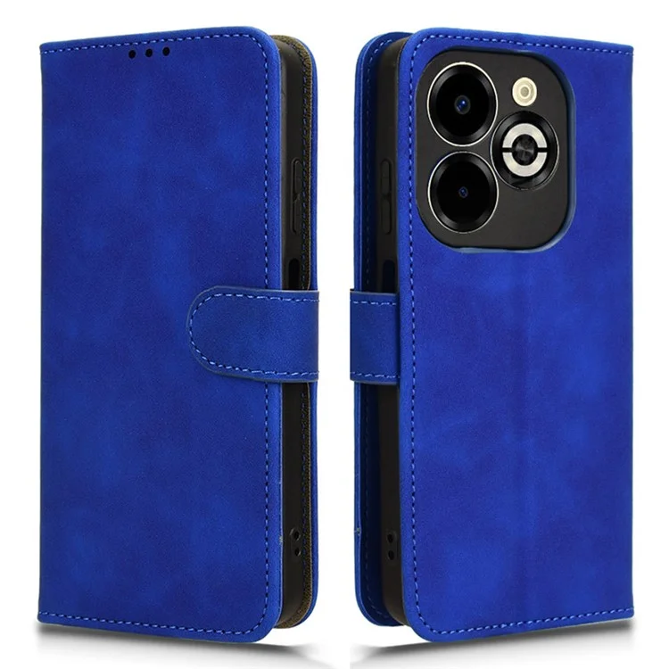 For Infinix Smart 8 Plus / Smart 8 Pro 4G Phone Cover Drop-Proof Flip Stand Protective Case - Blue
