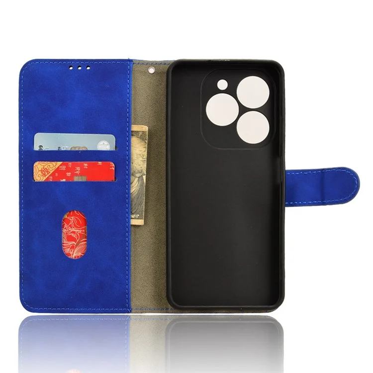 For Infinix Smart 8 Plus / Smart 8 Pro 4G Phone Cover Drop-Proof Flip Stand Protective Case - Blue