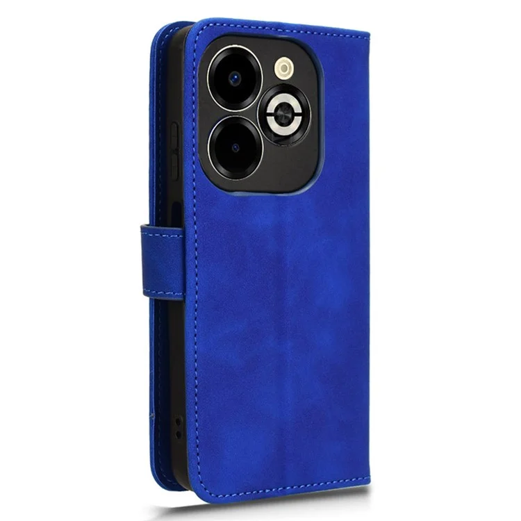 For Infinix Smart 8 Plus / Smart 8 Pro 4G Phone Cover Drop-Proof Flip Stand Protective Case - Blue