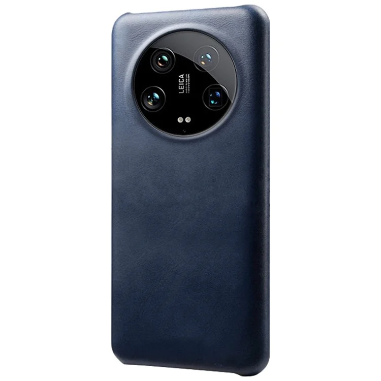 For Xiaomi 14 Ultra Shockproof PU Leather+PC Mobile Phone Cover Calf Texture Case - Blue