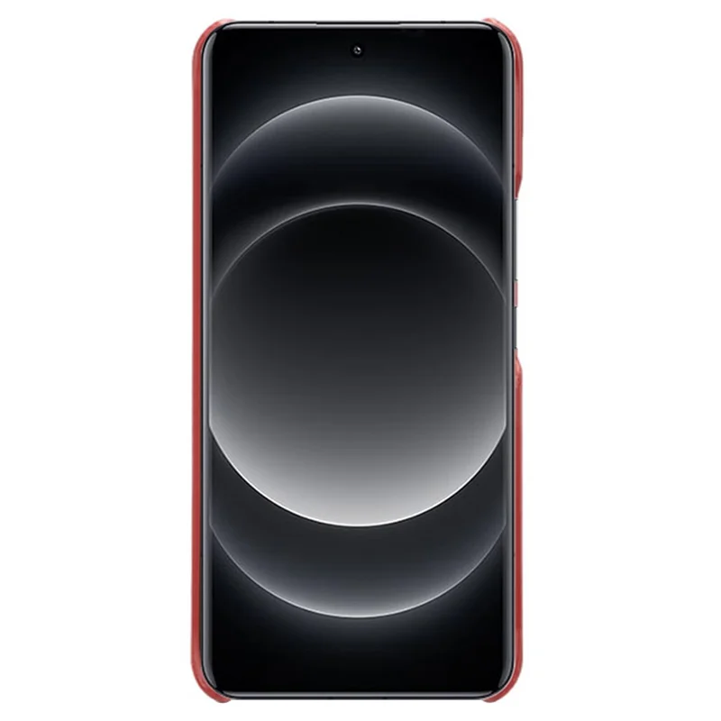 For Xiaomi 14 Ultra Mobile Phone Case PU Leather Coated PC Cover with 2 Card Slots - Red