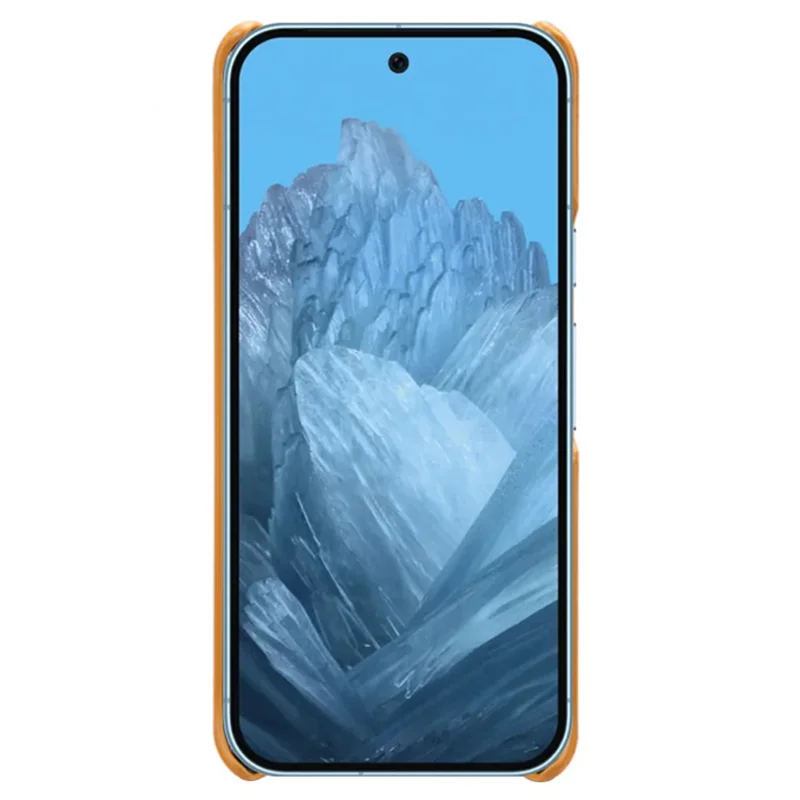 For Google Pixel 9 / Pixel 9 Pro Cases Slim-Fit Calf Texture Phone Cover PU Leather+PC Mobile Phone Shell - Orange