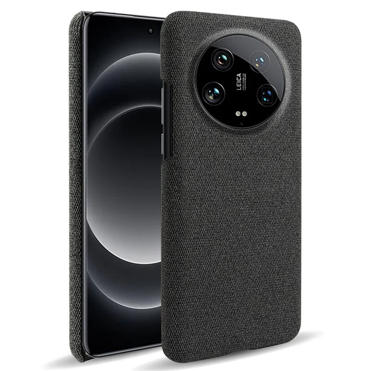 Pour Xiaomi 14 Ultra Coque de protection antichoc PC+Cloth Slim Mobile Phone Cover - Noir