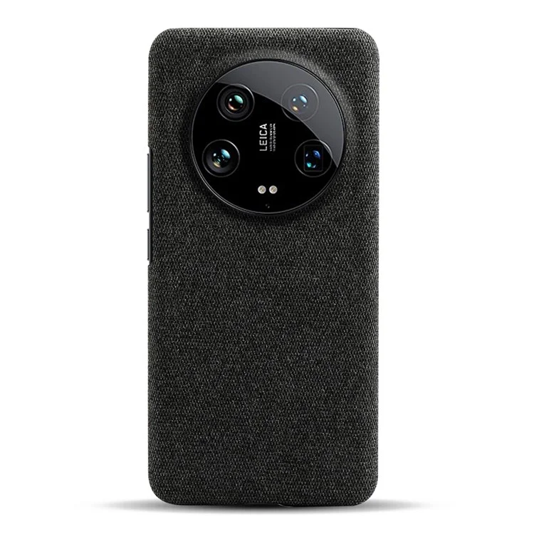 Pour Xiaomi 14 Ultra Coque de protection antichoc PC+Cloth Slim Mobile Phone Cover - Noir